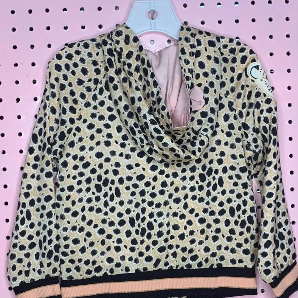 OshKosh B’gosh Cheetah Print Zip Jacket 4T NWT Girls Leopard Bomber Coat